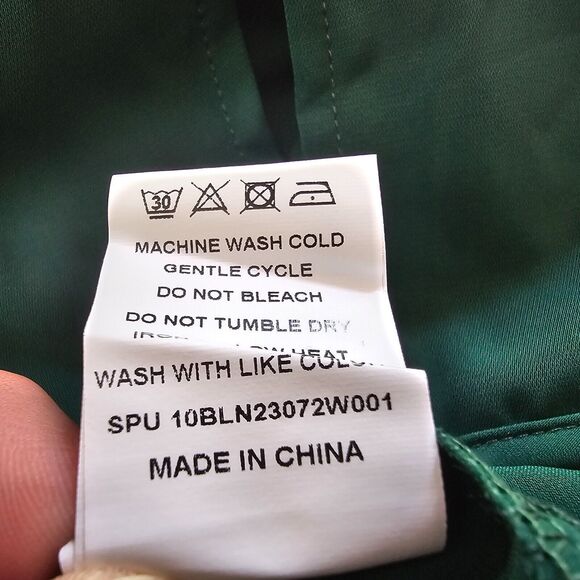 Bloomchic Bodysuit Women's 2X Green Short Sleeve V-Neck Back Cut Out NWT - Picture 9 of 10